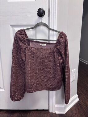 Madewell Square Neck Puff Sleeve Top